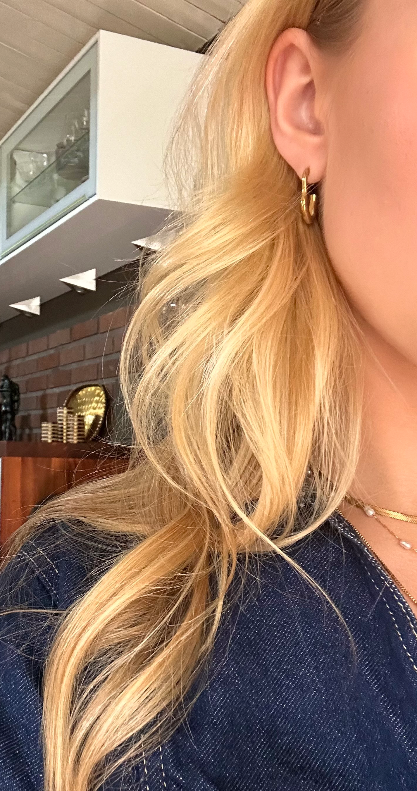 Wavy örhängen Guld