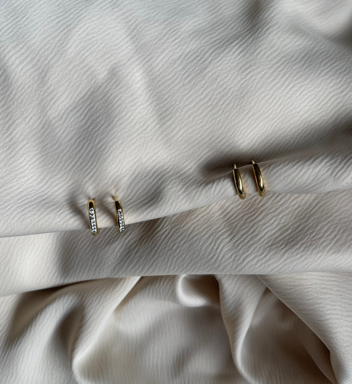 Rhinestone Hoops Guld