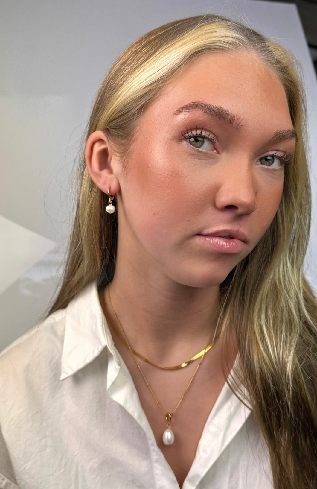 Pearl örhängen Guld