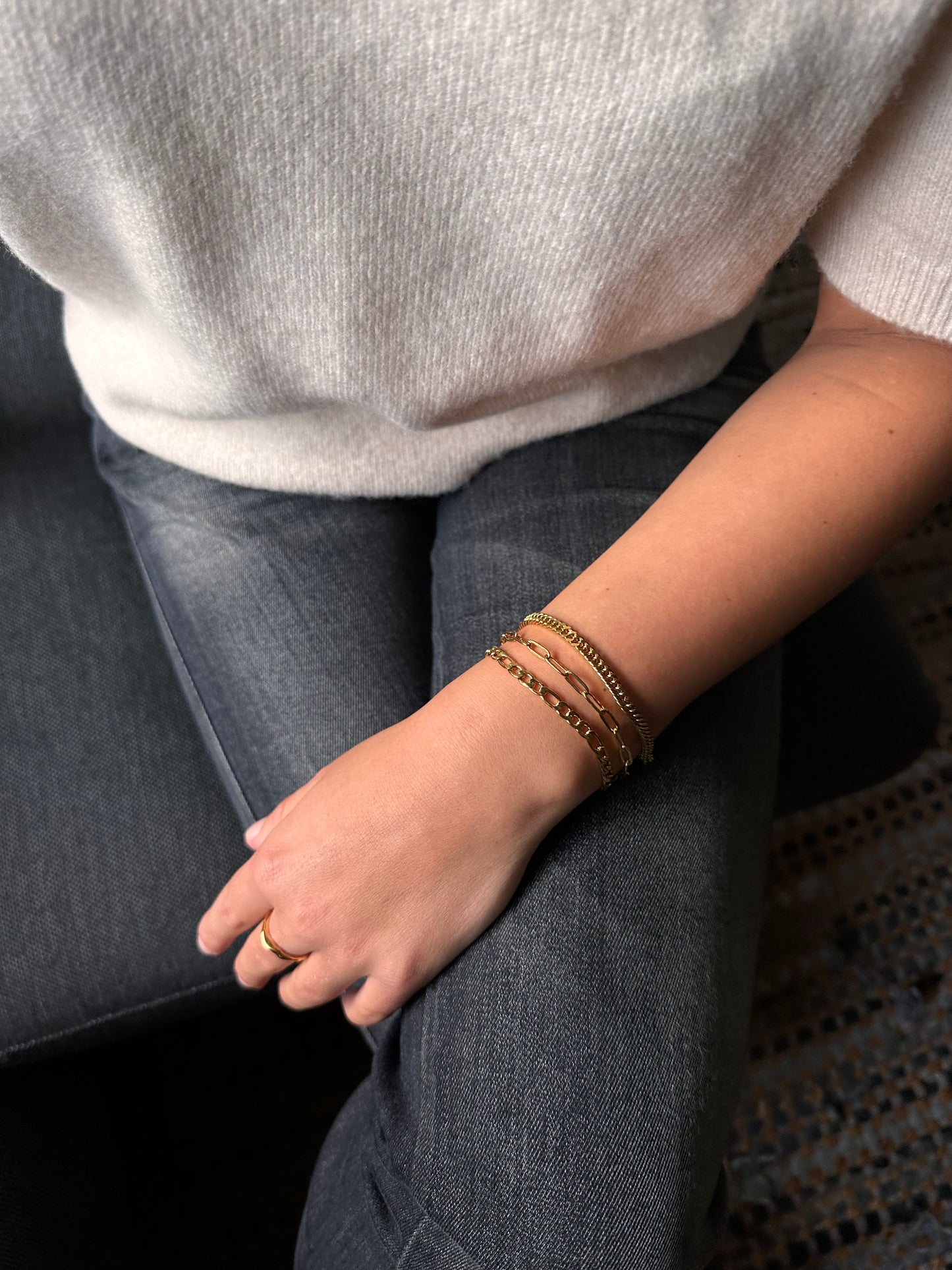 Figaro armband Guld