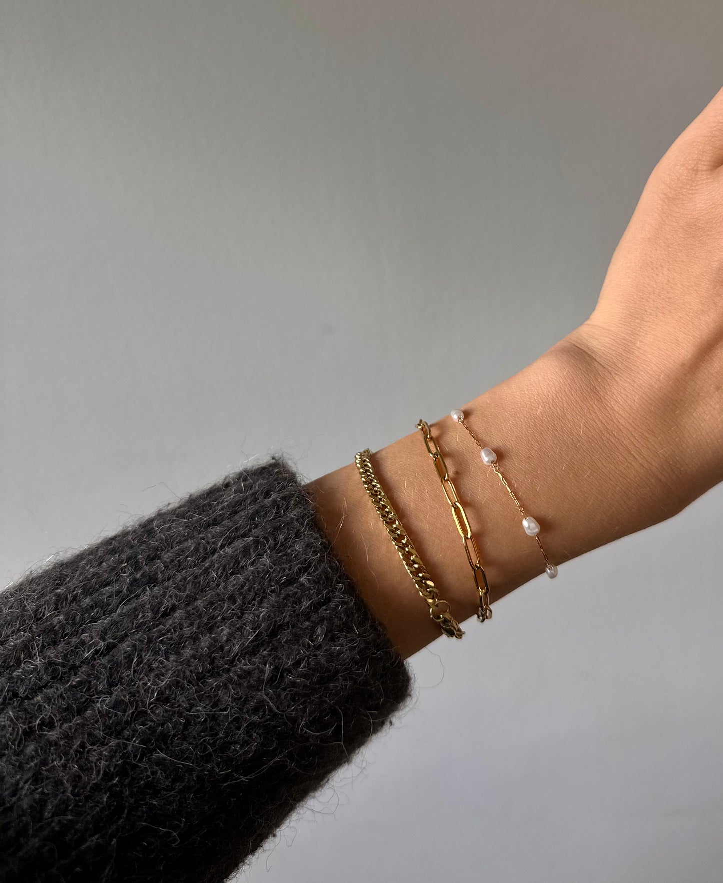 Clip Chain armband Guld