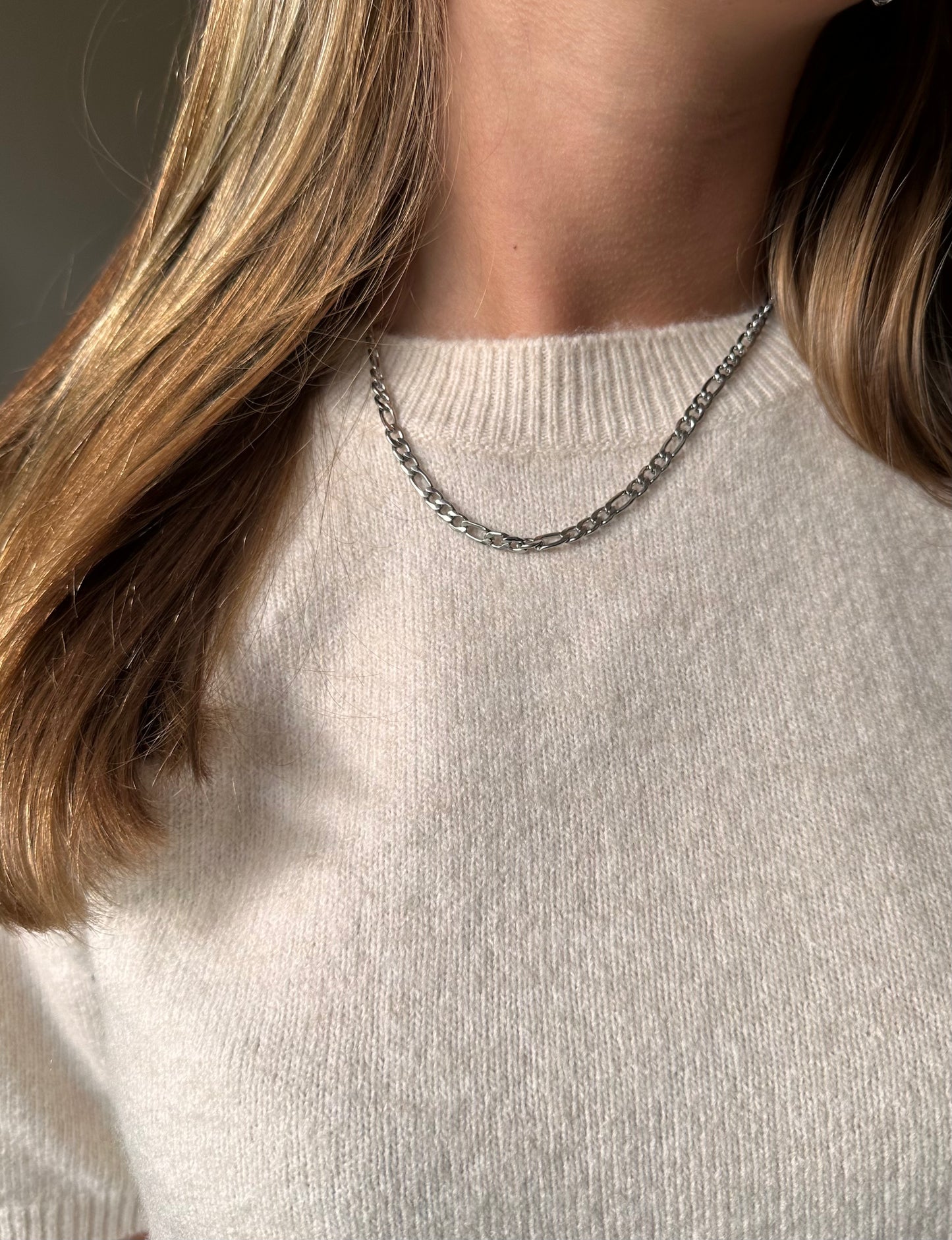 Figaro halsband Silver